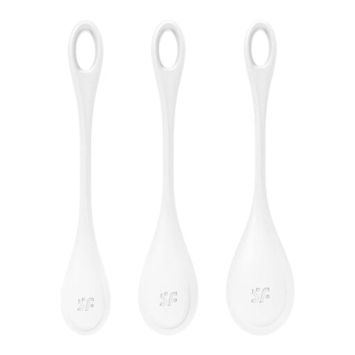 Satisfyer Yoni Power Balls 1 White 3 Pc Set - Image 3