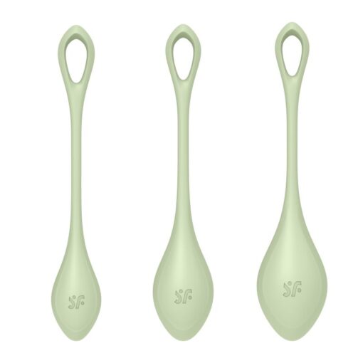 Satisfyer Yoni Power Balls 2 Green 3 Pc Set - Image 2