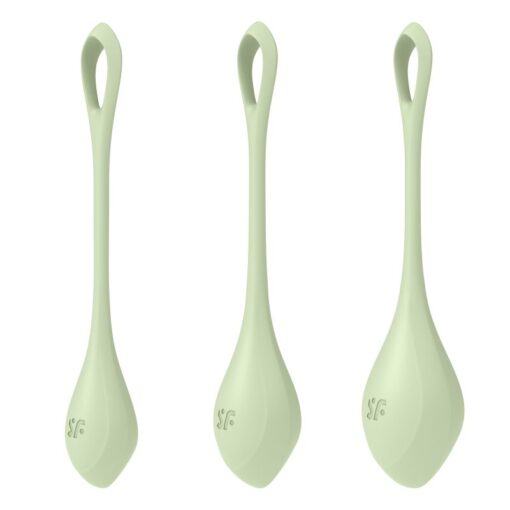 Satisfyer Yoni Power Balls 2 Green 3 Pc Set - Image 3