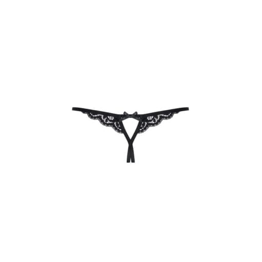 Crotchless Lace Thong 831 Black - Image 4