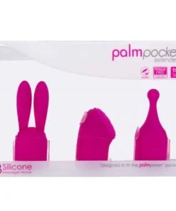 PalmPower Pocket Extended Silicone Massage Heads 3 Pc Set