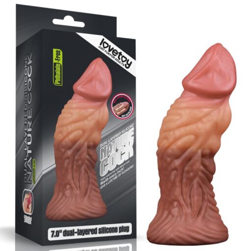 Nature Cock 7in Dual Layer Huge ALIEN Silicone Butt Plug Dildo