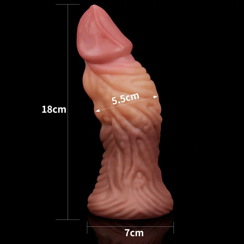 Nature Cock 7in Dual Layer Huge ALIEN Silicone Butt Plug Dildo - Image 4