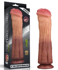 Nature Cock 12in Dual Layer Huge ALIEN Silicone Dildo