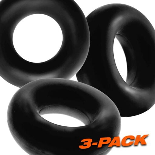Fat Willy 3 Pc Jumbo Cockrings Black - Image 5