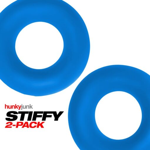 Stiffy 2 Pc Bulge Cockrings by HunkyJunk Teal Ice - Image 4