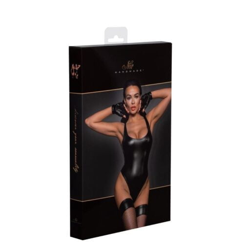 Power Wetlook Bodysuit w High Cut Leg - Image 4