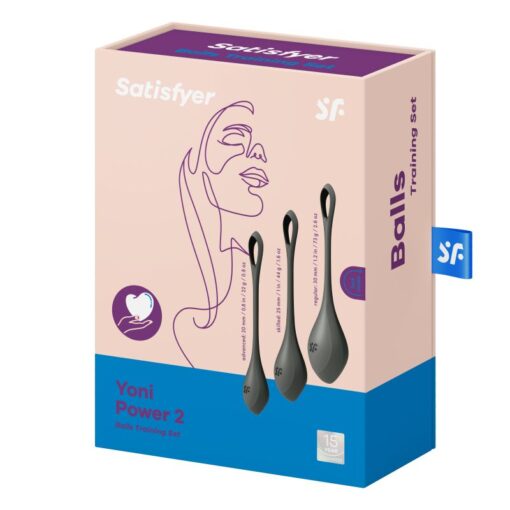 Satisfyer Yoni Power Balls 2 Black 3 Pc Set - Image 2