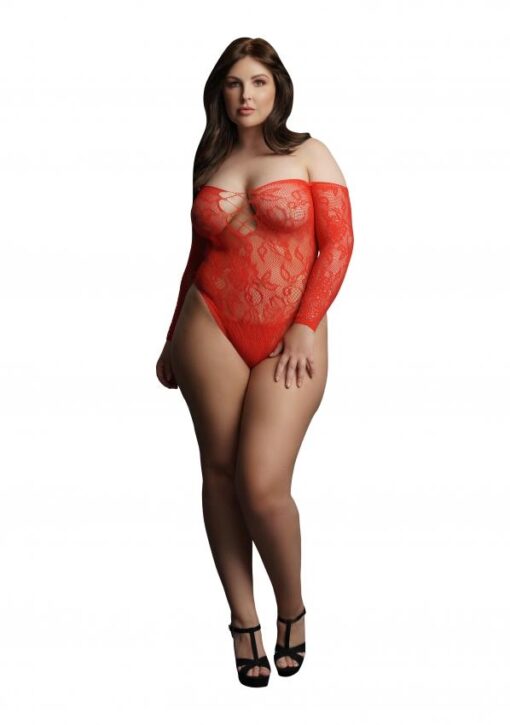 Wonder Rhinestone Bodysuit OSX - Red