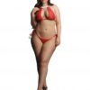 Snow Angel Lace Lingerie Set OSX - Red