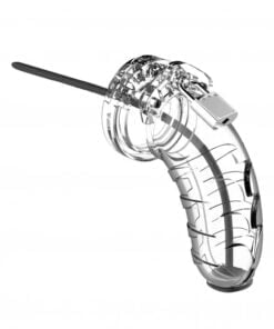 Model 16 - Chastity - 4.5" - Cage with Silicone Urethral Sounding