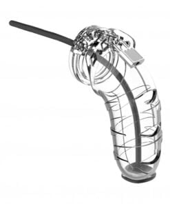 Model 17 - Chastity - 5.5" - Cage with Silicone Urethral Sounding