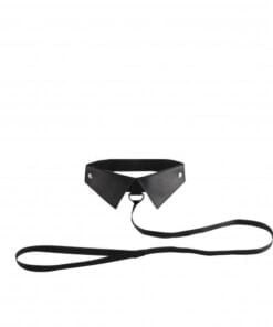 Classic Collar with Leash - Black