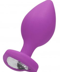 Diamond Heart Butt Plug - Extra Large - Purple