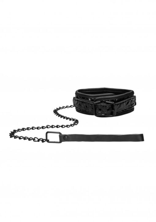 Luxury Collar with Leash - Black