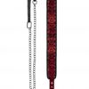 Luxury Collar with Leash - Burgundy