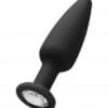 Cone-Shaped Diamond Butt Plug - Black