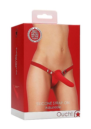 Silicone Strap-On - Adjustable - Red