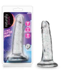 Naturally Yours Glitter Dong Clear 5.5in