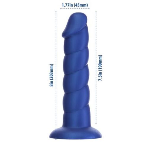 Unicorn Dildo 8in Blue - Image 4