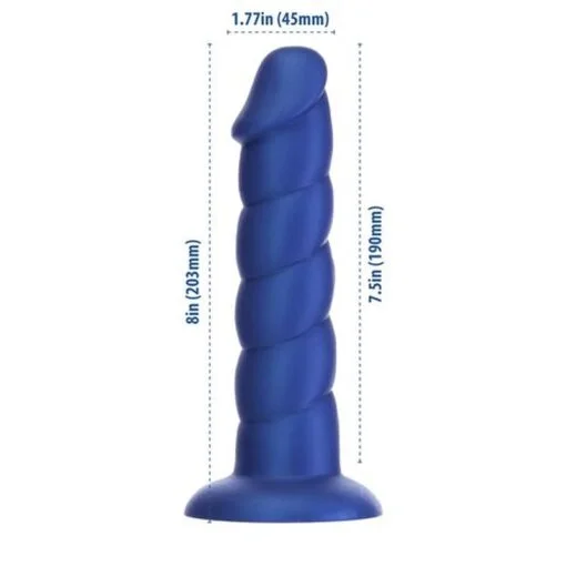 Unicorn Dildo 8in Blue - Image 4