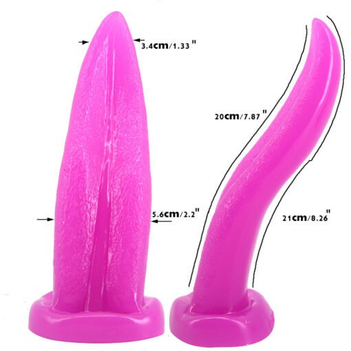 Tongue Shape Anal Plug Purple - Image 5