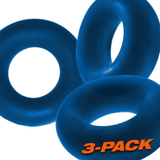 Fat Willy 3 Pc Jumbo Cockrings Space Blue - Image 2