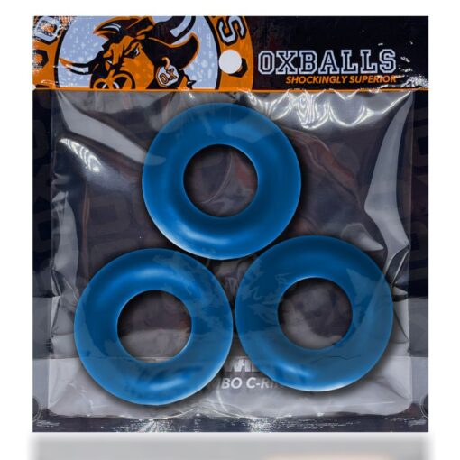 Fat Willy 3 Pc Jumbo Cockrings Space Blue - Image 3