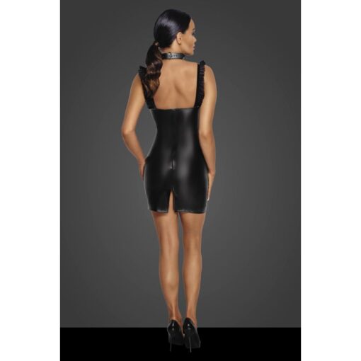 Power Wetlook Short Dress w Front Tulle Inserts - Image 4
