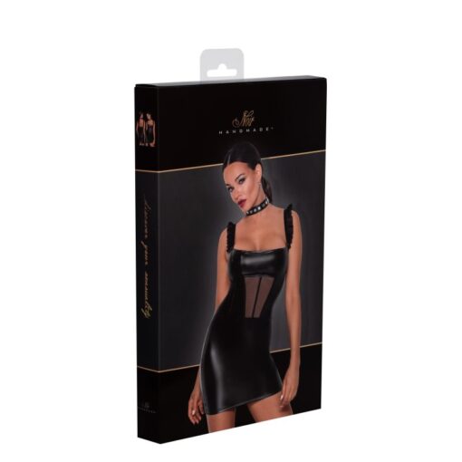 Power Wetlook Short Dress w Front Tulle Inserts - Image 6