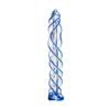 Sexus Glass Dildo Blue Helix 18.7cm