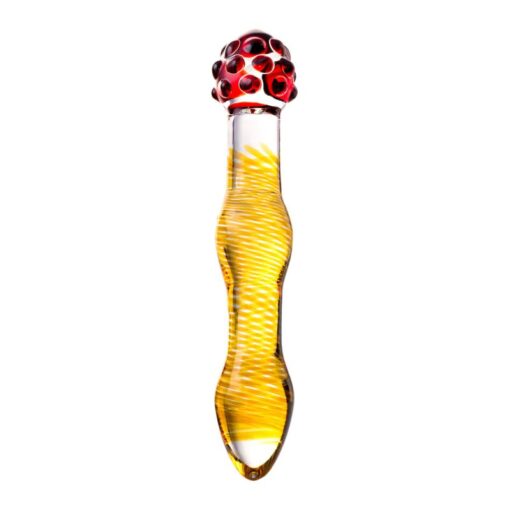 Sexus Glass Dildo Yellow/Red 20.5 cm