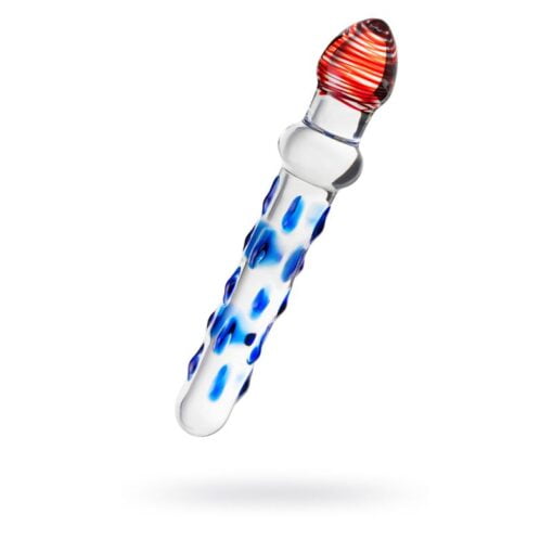 Sexus Glass Dildo Blue/Red 20 cm - Image 2