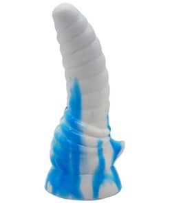 Bull Horn Dildo Blue/White