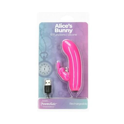 Alices Bunny Rechargeable Bullet w Rabbit Sleeve Pink - Image 2