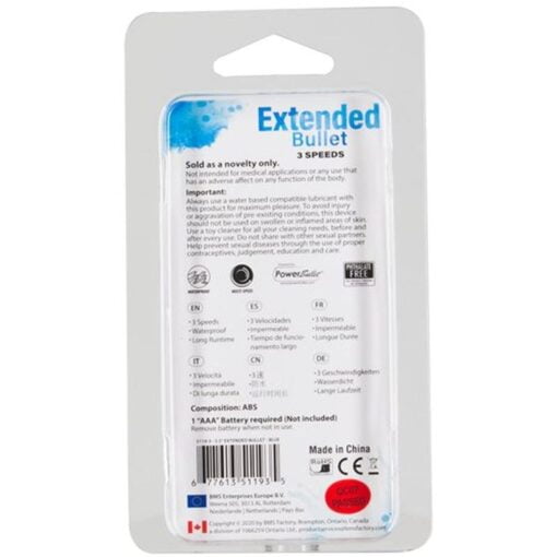 Power Bullet Extended 9cm 3 Speed Teal - Image 3