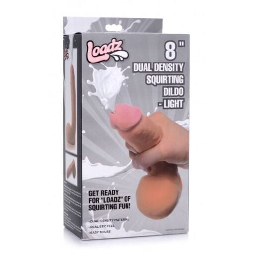 8in Dual Density Squirting Dildo w Balls Reservoir - Image 3