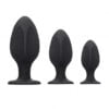 Diamond Shape Butt Plug Set - Black