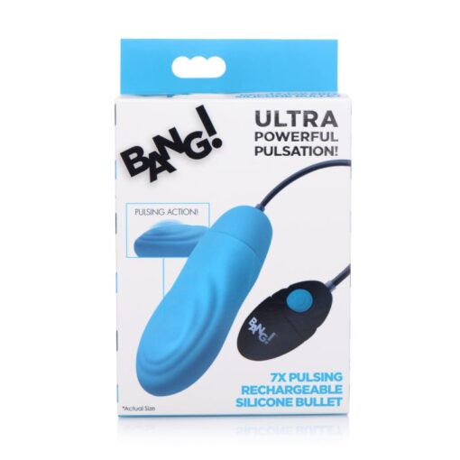 7X Pulsing Rechargeable Bullet Blue - Image 4