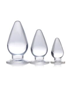 Triple Cones 3 Pc Anal Plug Set Clear