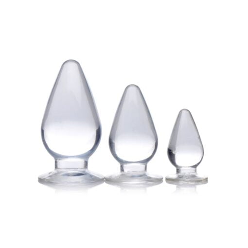 Triple Cones 3 Pc Anal Plug Set Clear