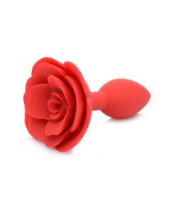 Booty Bloom Silicone Rose Plug Medium Red