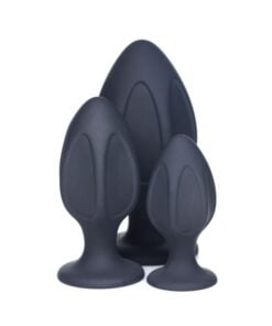 Triple Juicers Silicone Anal Plug Set Black