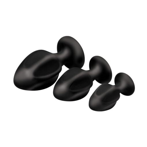 Triple Juicers Silicone Anal Plug Set Black - Image 5