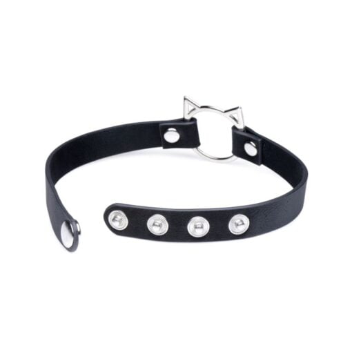 Kinky Kitty Ring Slim Choker Black - Image 2