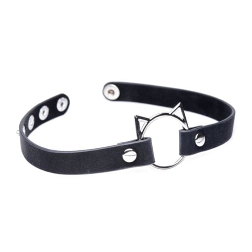 Kinky Kitty Ring Slim Choker Black - Image 3
