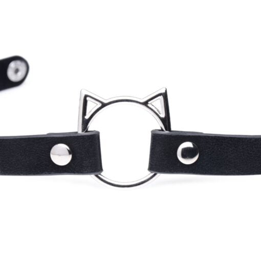 Kinky Kitty Ring Slim Choker Black - Image 4