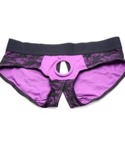 Lace Envy Panty Harness Purple L/XL