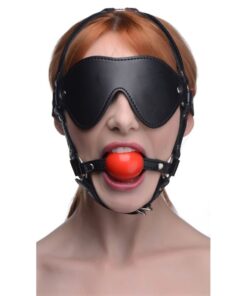 Blindfold Harness w Ball Gag