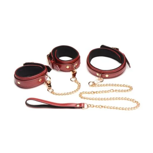 6 Pc Bondage Set Burgundy - Image 3